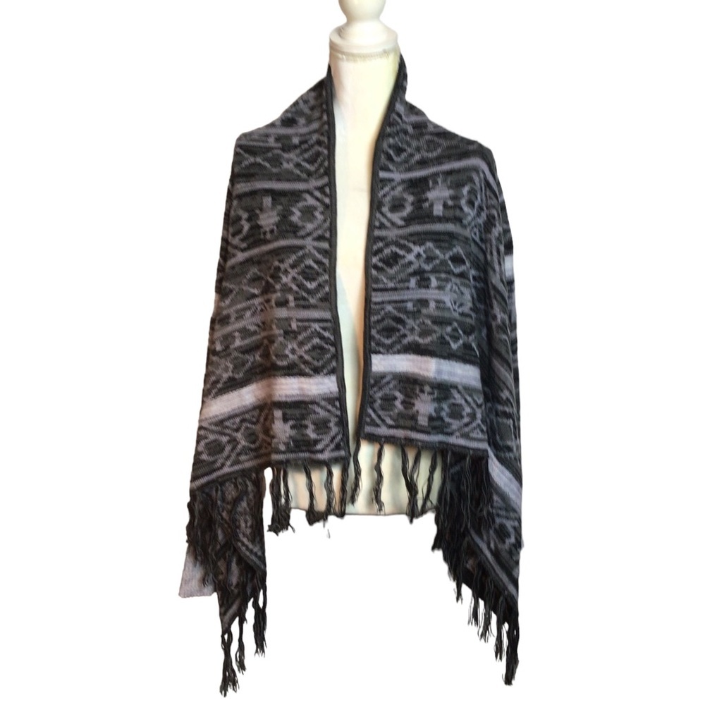 belle du jour Open Fringe Cardigan Women's Size Large NWT